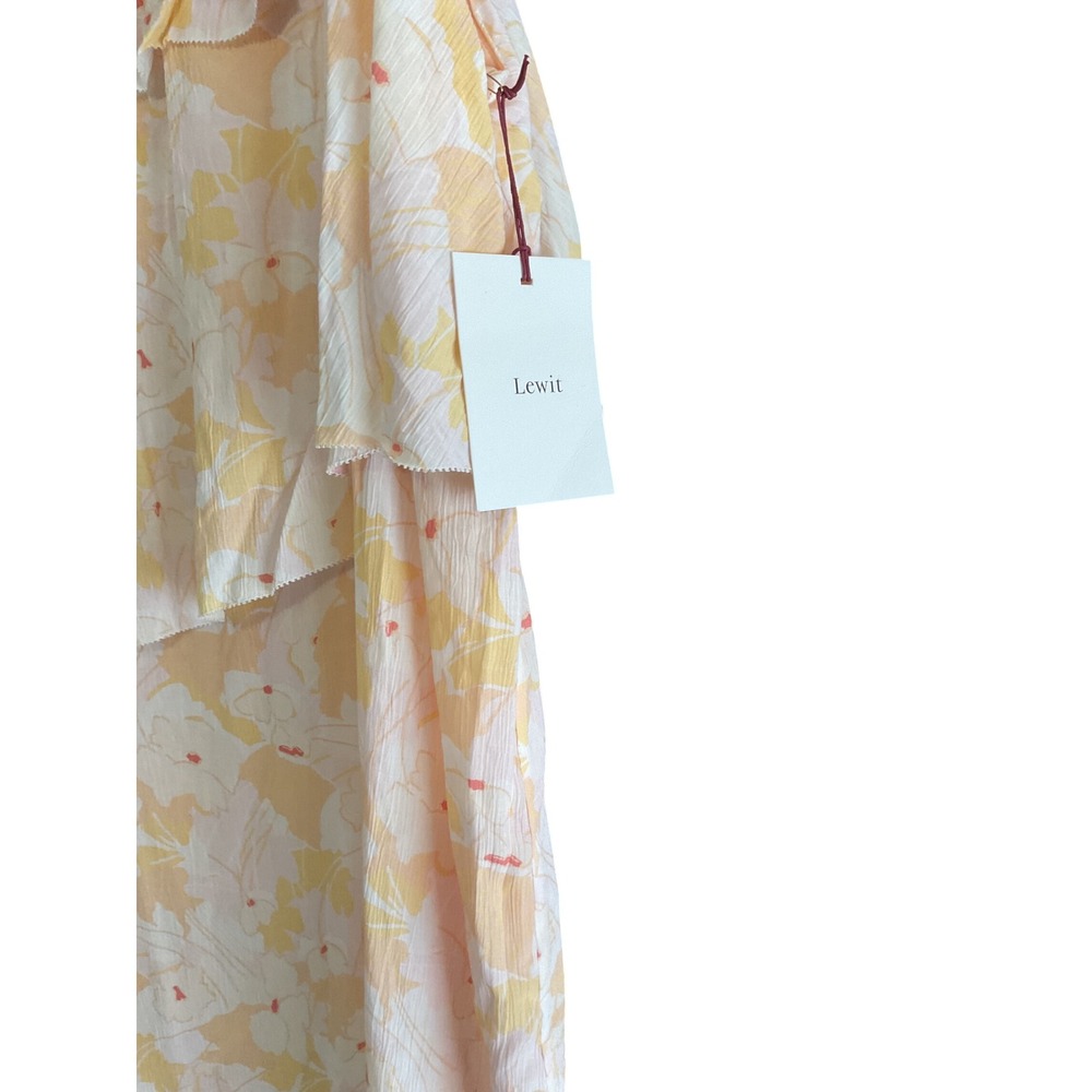 Lewit Maxi Dress Floral Print‎ Ruffle Sleeveless Casual Dress Size 18 - Picture 3 of 10